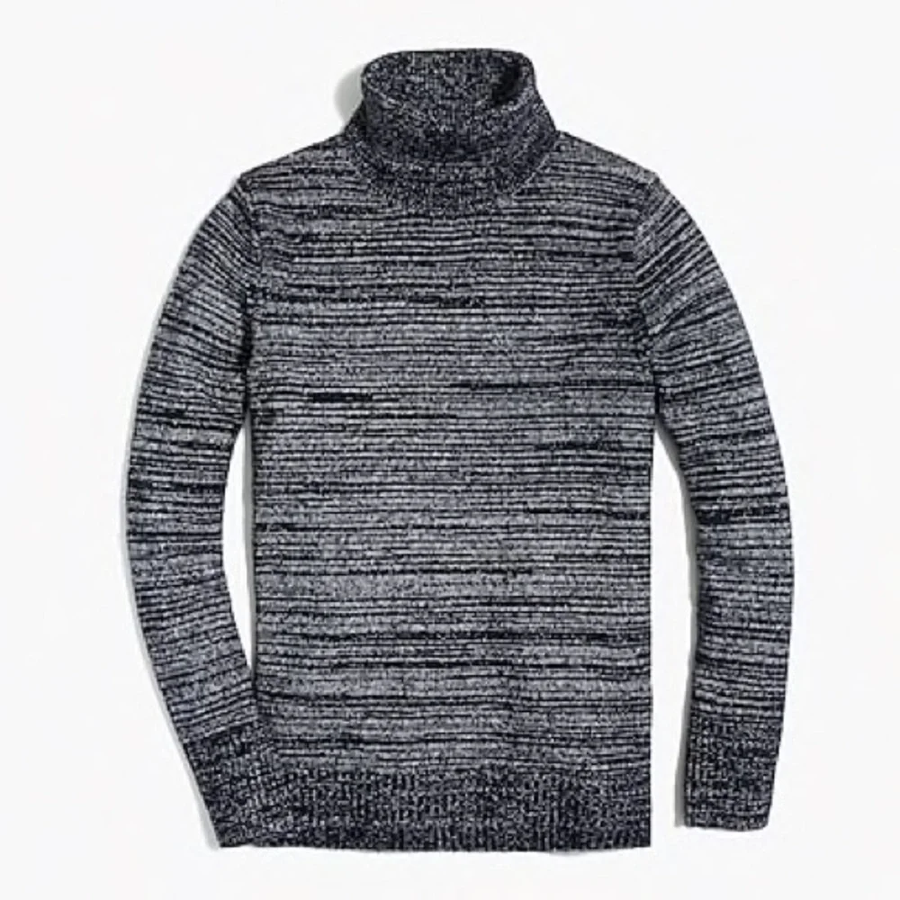 NWT J.CREW Space Dye Turtleneck Wool  Sweater Small